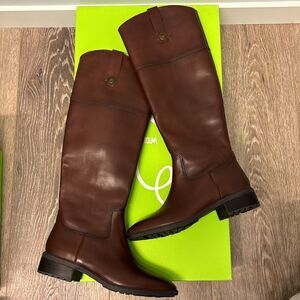 NIB Sam Edelman Drina Knee High Terazzo Brown Leather Boots Women’s Size 8